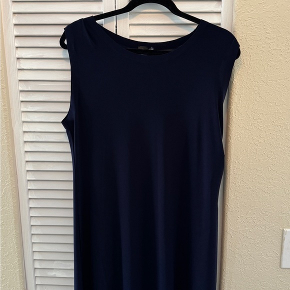 Norma Kamali Navy Norma Kamali Sleeveless Swing Maxi Dress size large NWT - Picture 5 of 7